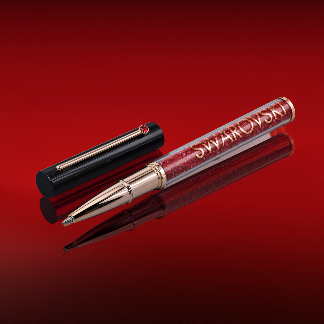 Swarovski Crystalline Ballpoint - Red with Rose Gold Trim