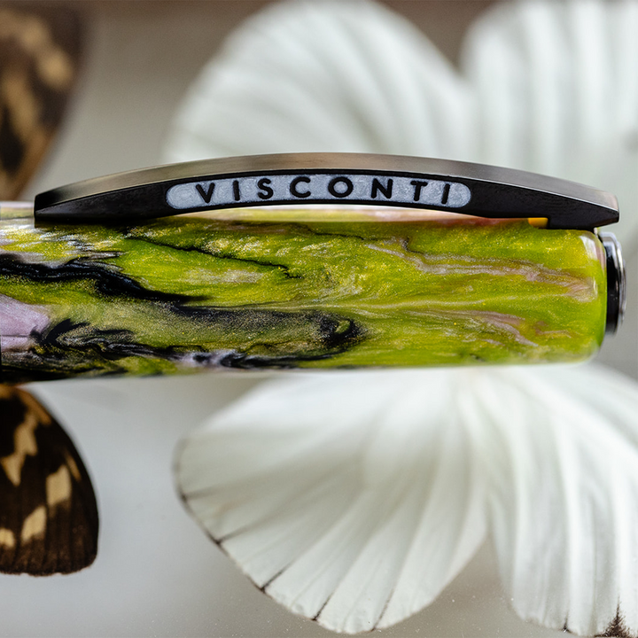 Visconti Voyager Mariposa Fountain Pen in Malachite