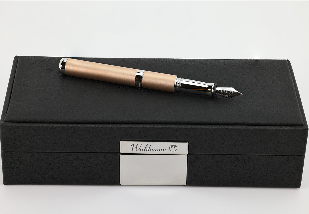 Waldmann Voyager Matte Rose Gold Plated Fountain Pen
