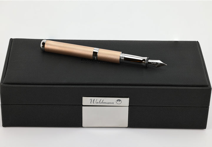 Waldmann Voyager Matte Rose Gold Plated Fountain Pen