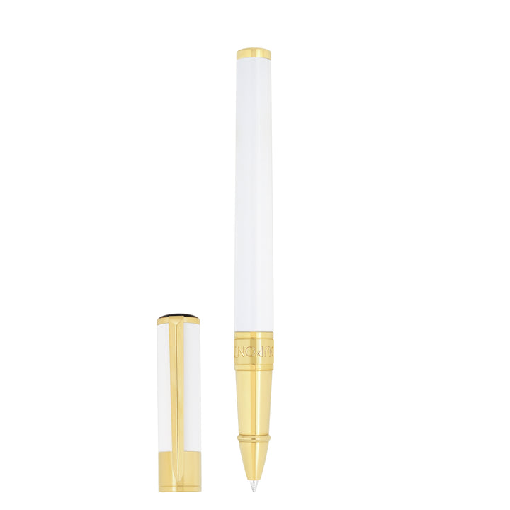 S.T. Dupont Initial Rollerball White and Gold
