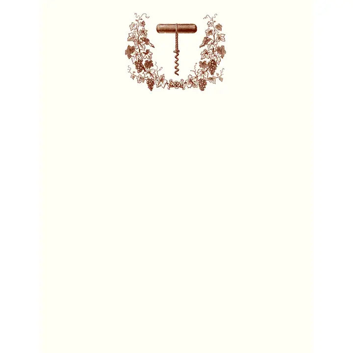 Alexa Pulitzer Wine Wreathe Flat Note Card with Plain Envelope