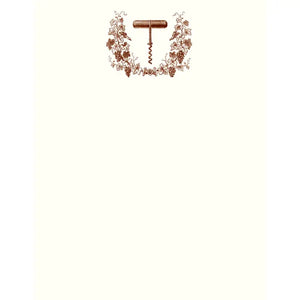 Alexa Pulitzer Wine Wreathe Flat Note Card with Plain Envelope