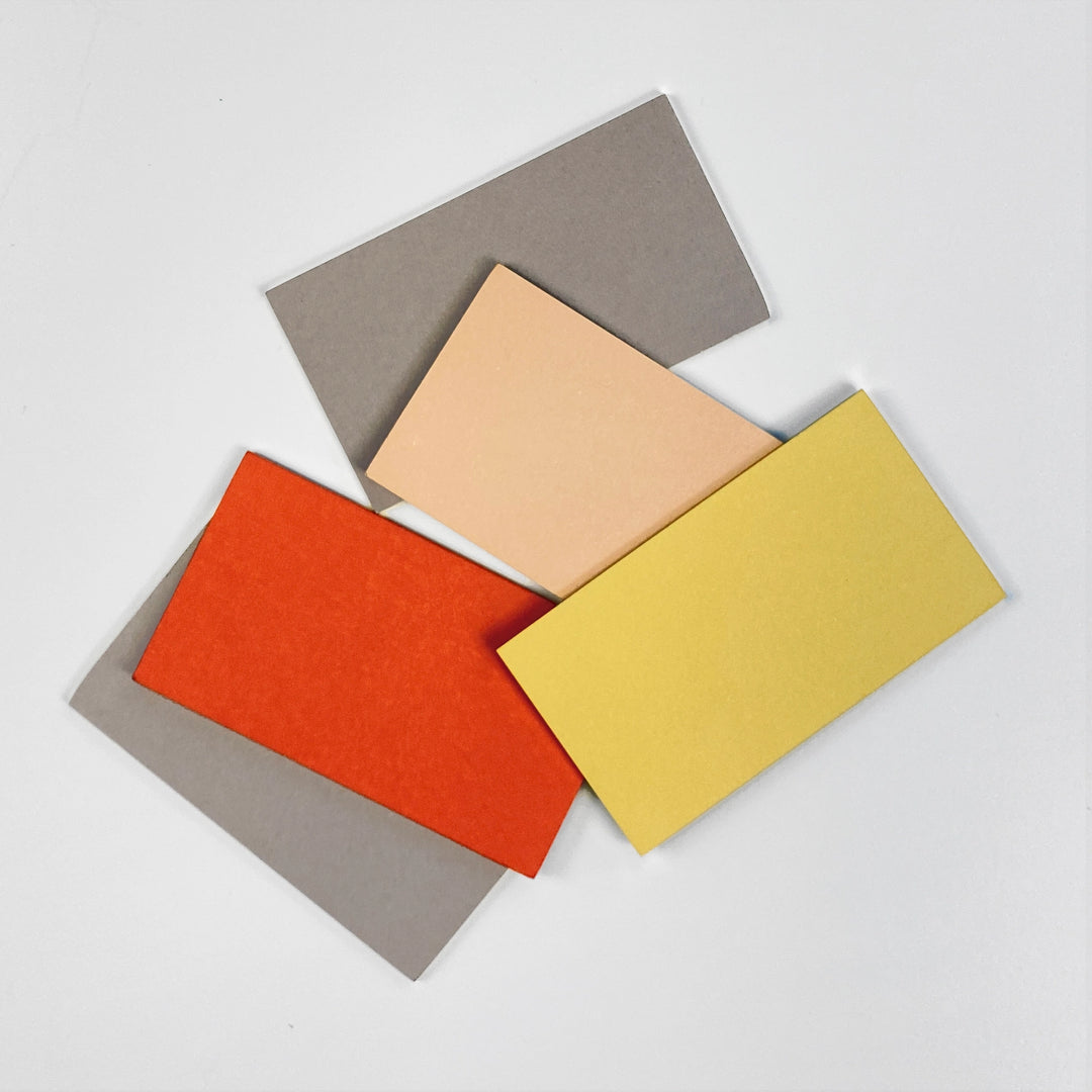 W co. Blush Business/Place Cards with Gold Edging (2” x 3.5”)