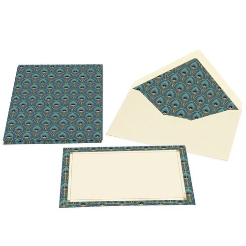 San Lorenzo Art Deco Peacock Card - Portfolio Large (10ct.)