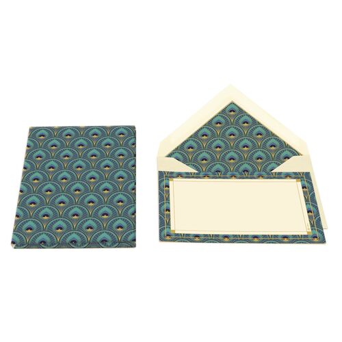 San Lorenzo Art Deco Peacock Card - Portfolio Medium (10ct.)