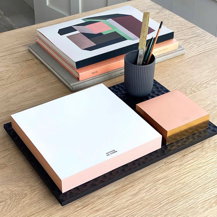 W co. Notepad with Gold Edging -Small Square (4.4” x 4.4”)