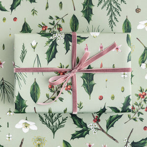 Catherine Lewis Berry Mix - Green Gift Wrapping Paper (2 Sheets)