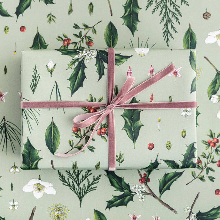 Catherine Lewis Berry Mix - Green Gift Wrapping Paper (2 Sheets)
