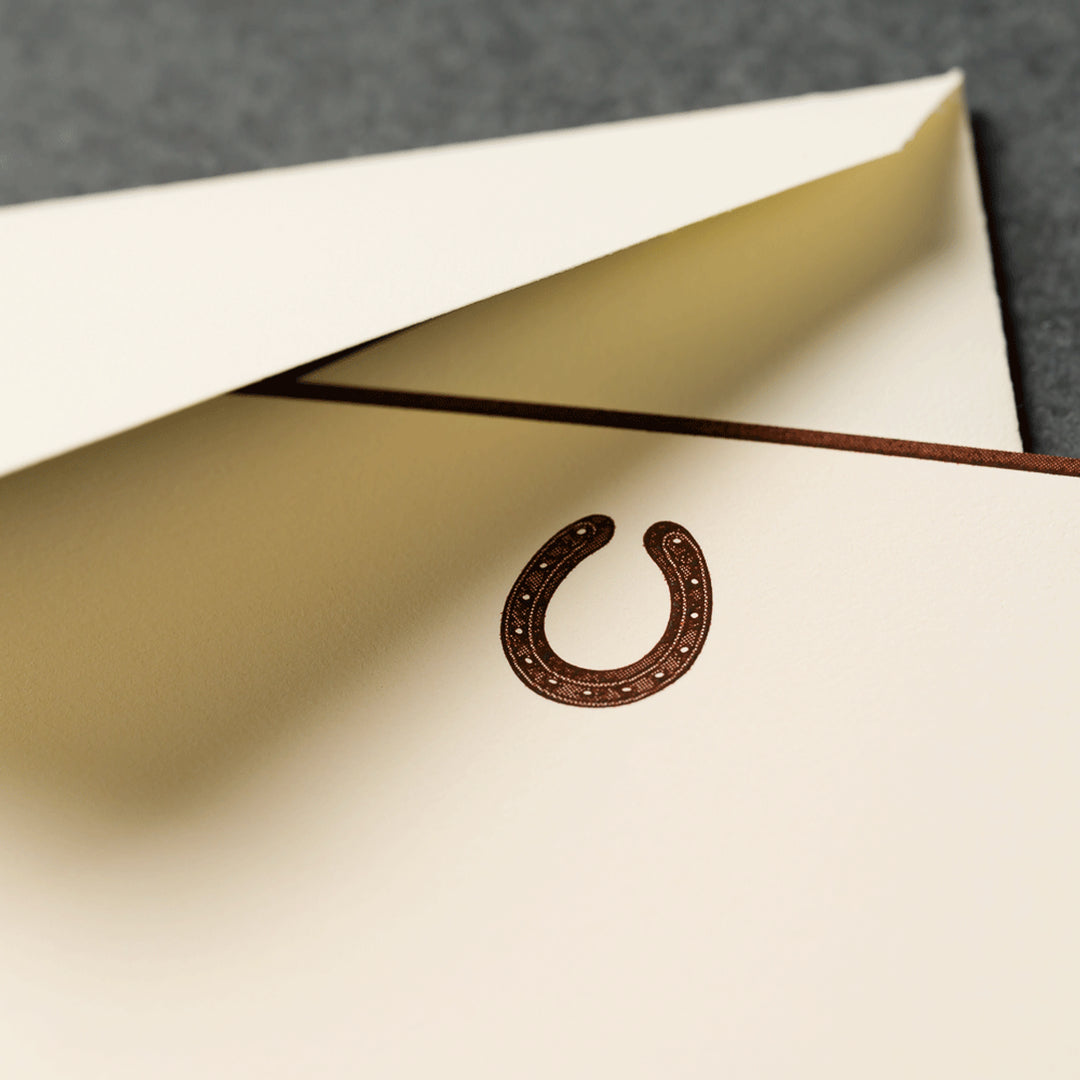 Crane Horseshoe Cards &amp; Envelopes - 10pk