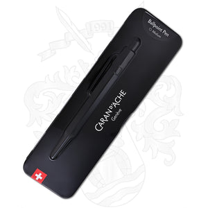 Caran d'Ache 849 Original Ballpoint Pen Black Code  With Holder