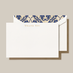 Crane 4 3/8" x 6 9/16" Cards & Envelopes 10pk - Regency Thank You Note