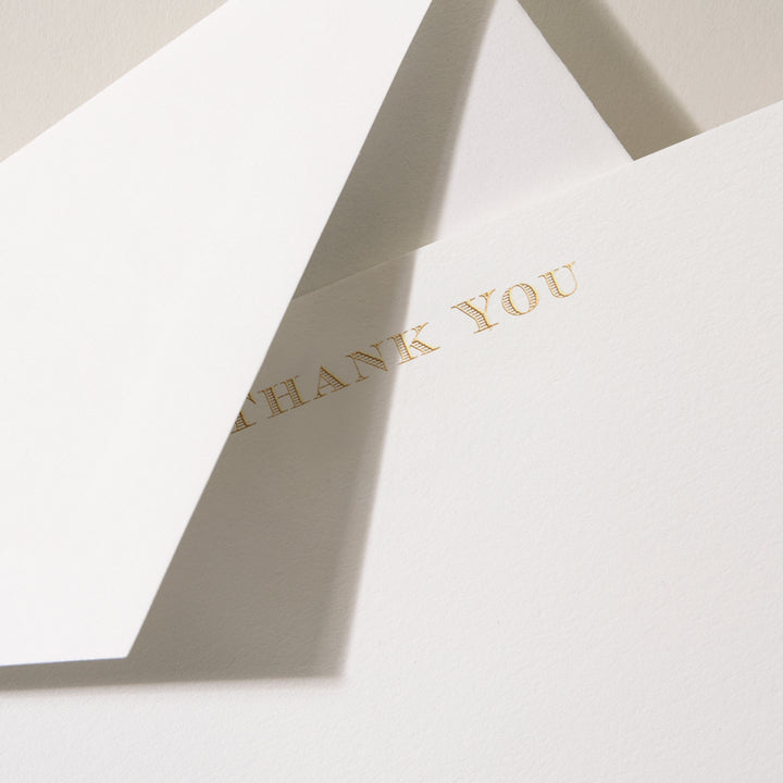Crane 4 3/8" x 6 9/16" Cards &amp; Envelopes 10pk - Regency Thank You Note