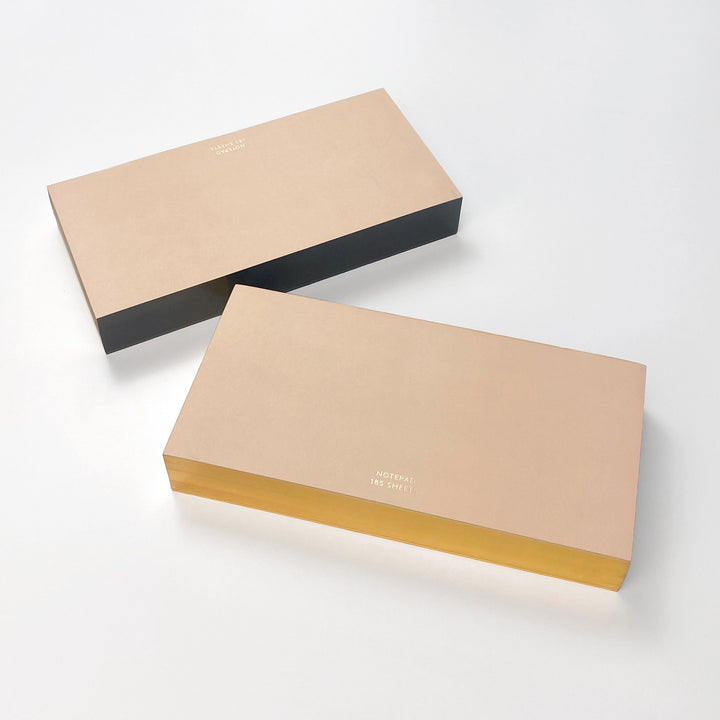 W co. Notepad with Gold Edging -Medium Long (4.4” x 8.75")