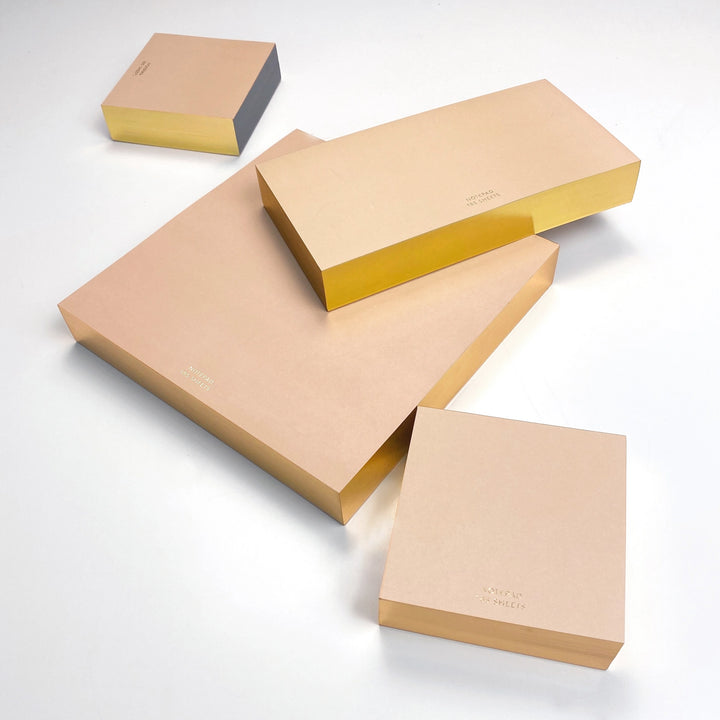 W co. Notepad with Gold Edging -Small Square (4.4” x 4.4”)