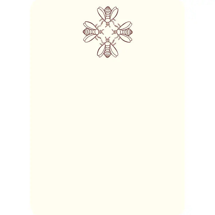 Alexa Pulitzer Bee Quartet Note Card with Plain Envelope