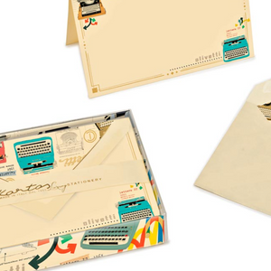 Italian Olivtti Fold Card & Envelope Set (10ct.) 3.35"x 5.31" I Kartos Italy