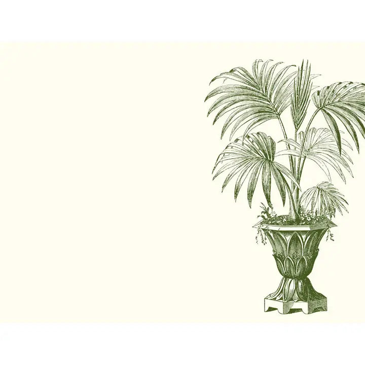 Alexa Pulitzer Palm Urn Note Card with Plain Envelope