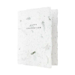 Graduation Fern Greeting Handmade Paper Letterpress Card - Single