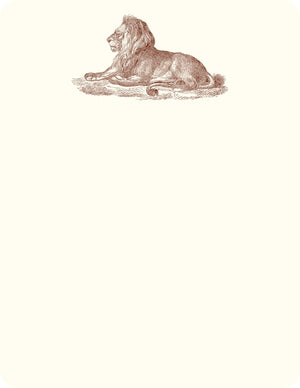 Alexa Pulitzer Lion Note Card with Plain Envelope