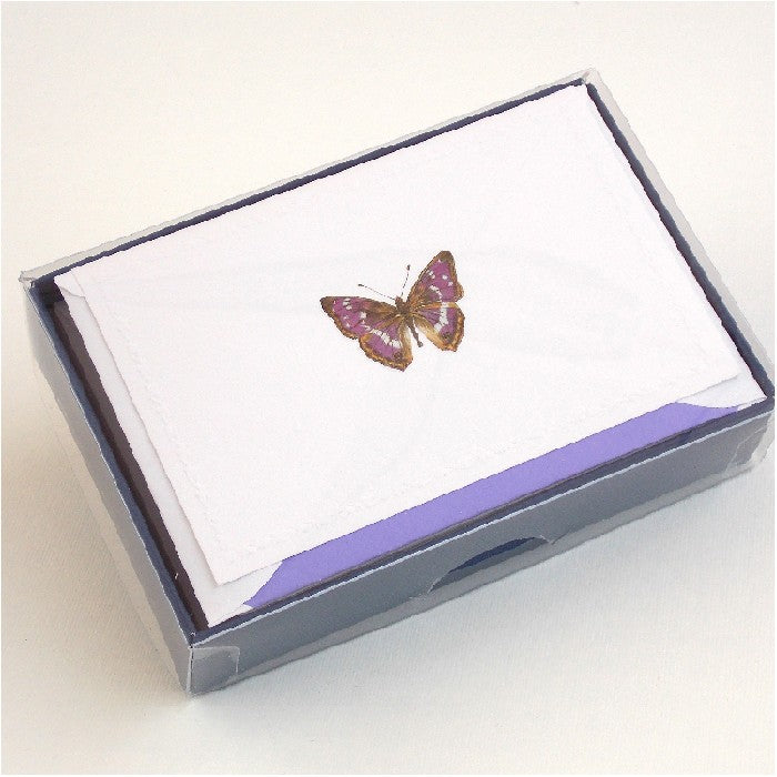 Lavender Butterfly Notecards 3.33" x 5.12" (10ct.) | Rossi 1931 Italian Stationery