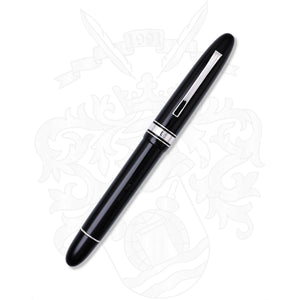 Omas Extra Ogiva Black And Silver Fountain Pen