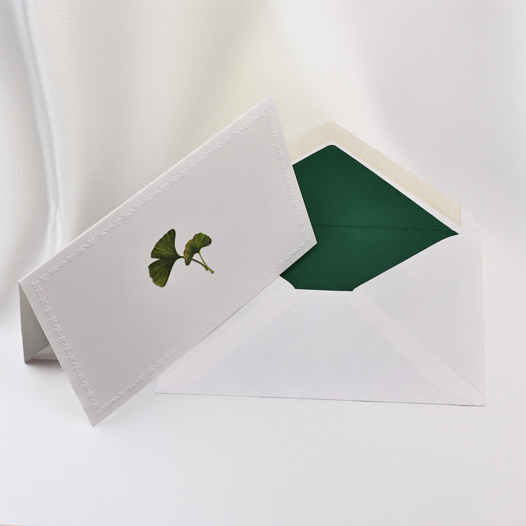 Golden Ginkgo Notecards 3.33" x 5.12" (10ct.) | Rossi 1931 Italian Stationery