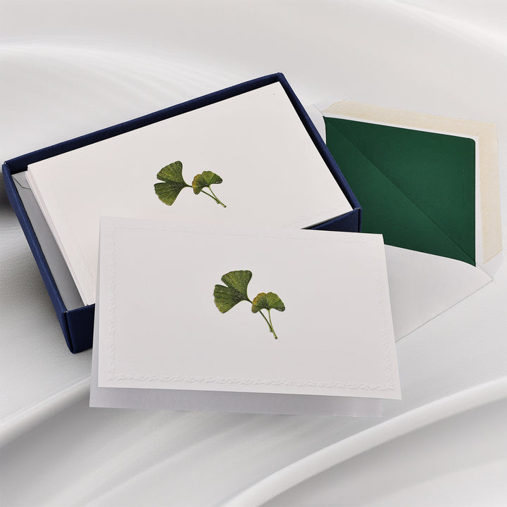 Golden Ginkgo Notecards 3.33" x 5.12" (10ct.) | Rossi 1931 Italian Stationery