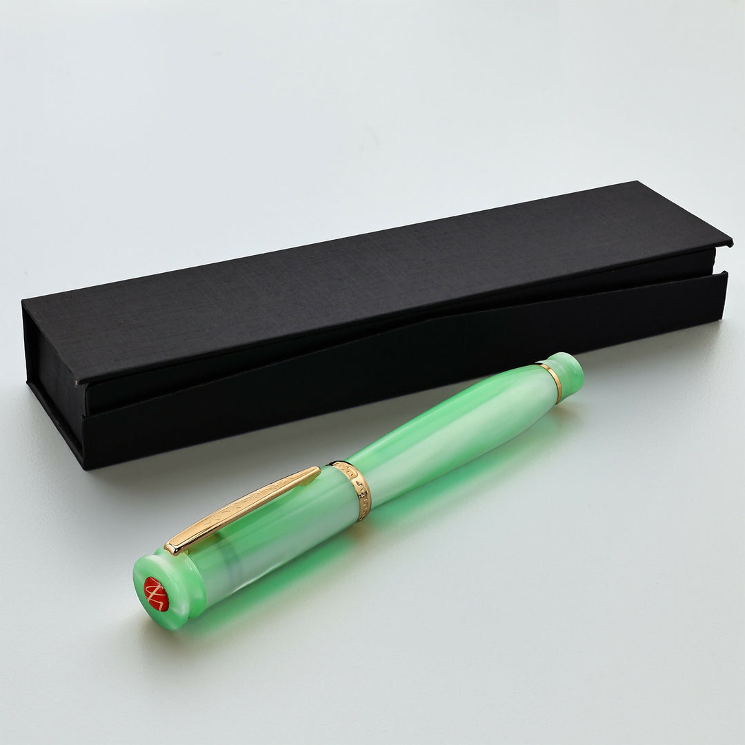 Loiminchay Mini Qian Long Jade Green Fountain Pen