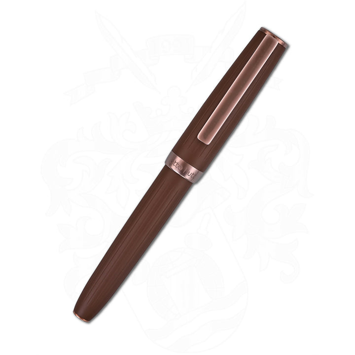 Ottohutt Design 07 guilloche Brown PVD Rollerball