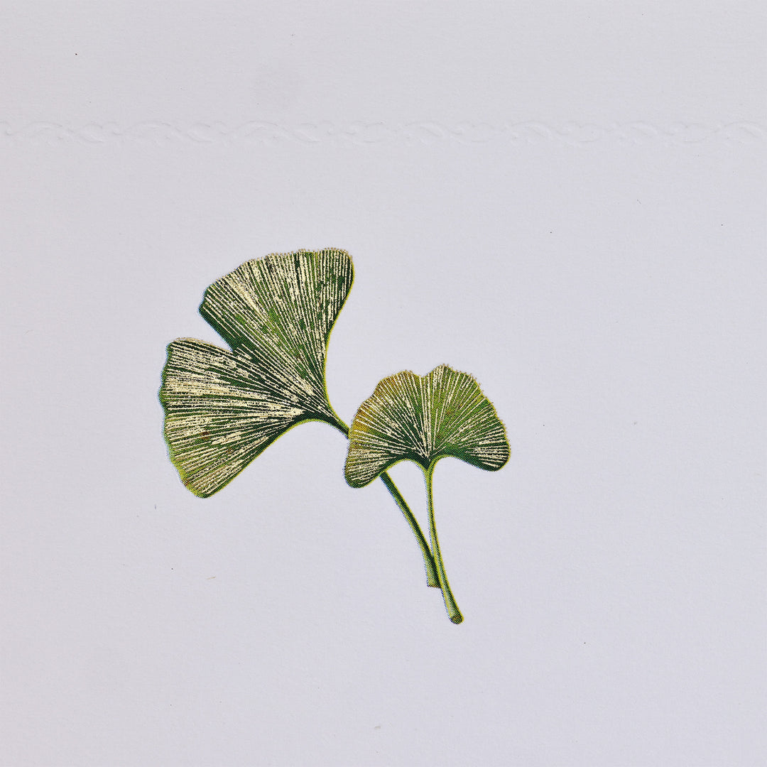 Golden Ginkgo Notecards 3.33" x 5.12" (10ct.) | Rossi 1931 Italian Stationery