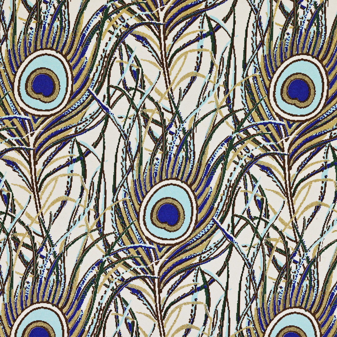 Peacock Feathers Folded Card Set (10ct.) 3.33"x 5.12" I Rossi 1931 Italian Stationery