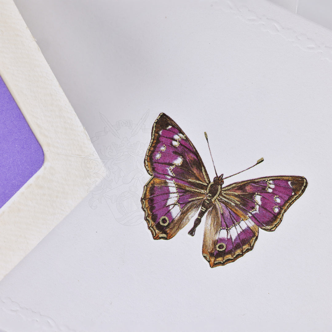 Lavender Butterfly Notecards 3.33" x 5.12" (10ct.) | Rossi 1931 Italian Stationery