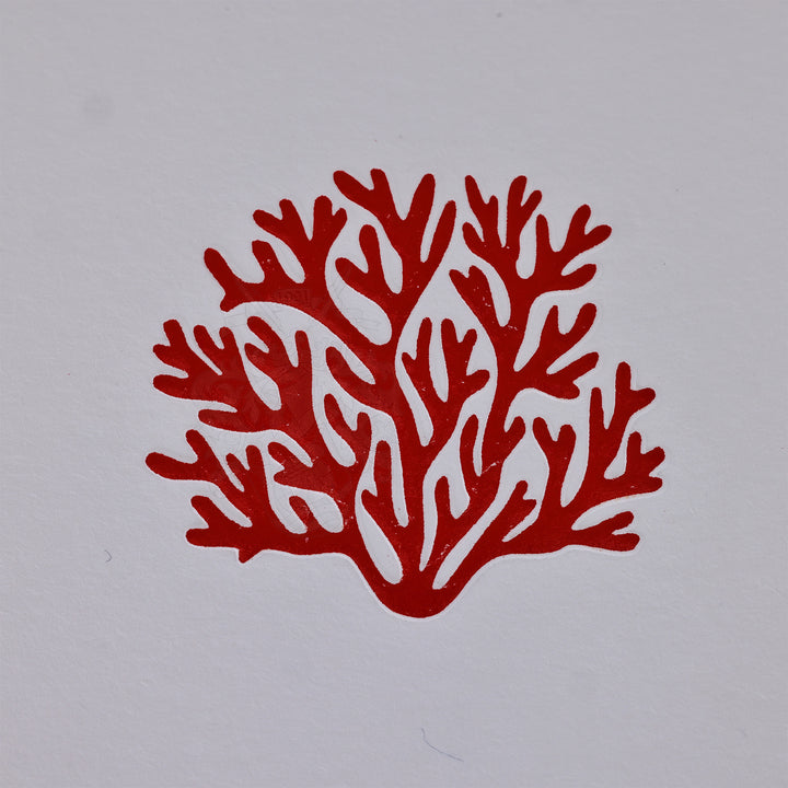 Coral Red Folded Card Set (10ct.) 3.33" x  5.12" | Rossi 1931 Italian Stationery