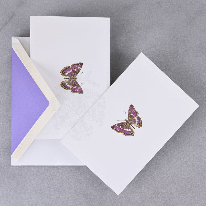 Lavender Butterfly Notecards 3.33" x 5.12" (10ct.) | Rossi 1931 Italian Stationery