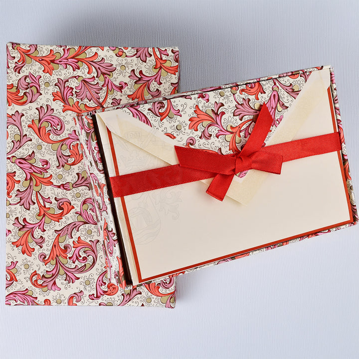 Florentine Rosso Folded Card Set (10ct.) 3.33"x 5.12" I Rossi 1931 Italian Stationery