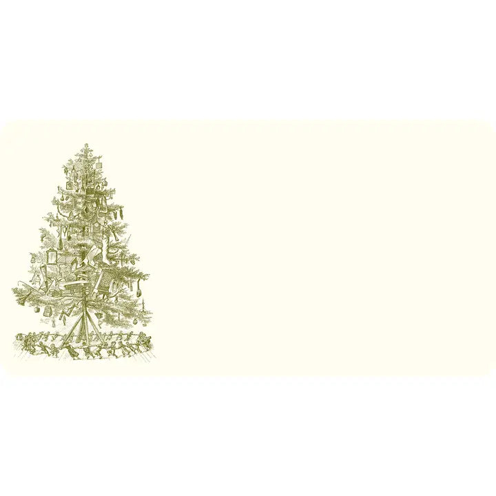 Alexa Pulitzer Christmas Tree Monarch Note Card with Plain Envelope