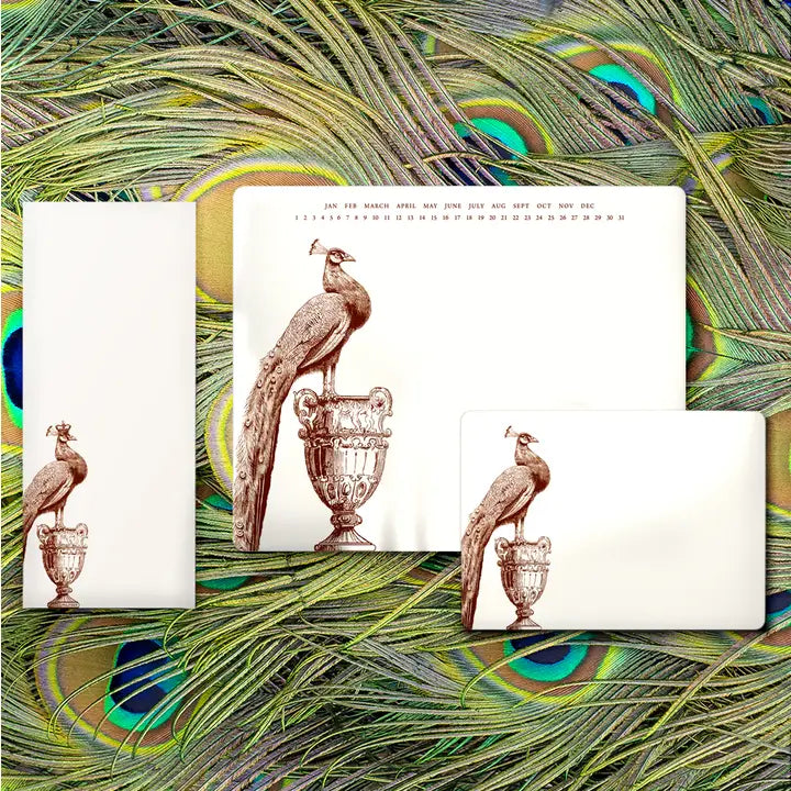 Alexa Pulitzer Peacock Note Card with Plain Envelope