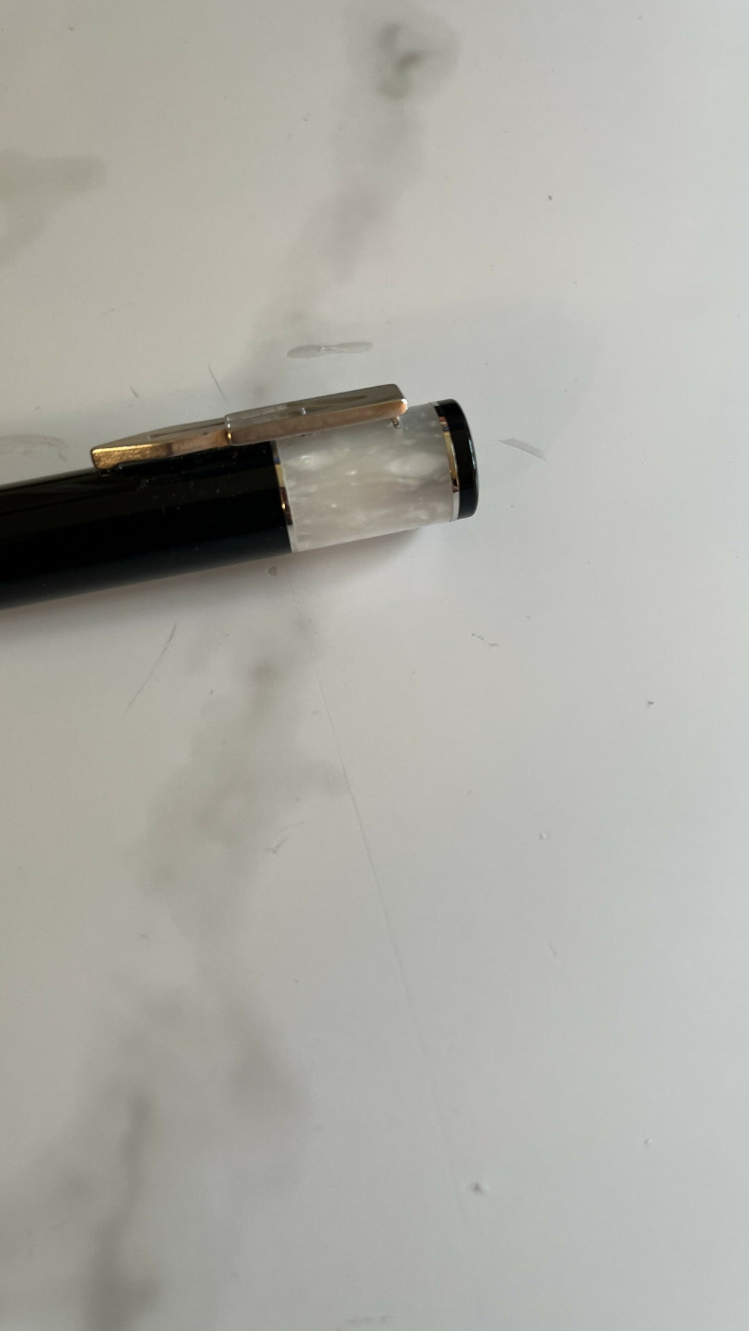 Delta Icon White/Black Ballpoint Pen