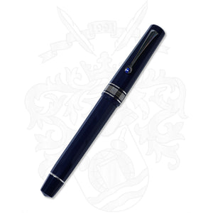 Omas Milord Blue And Ruthenium Society Fountain Pen