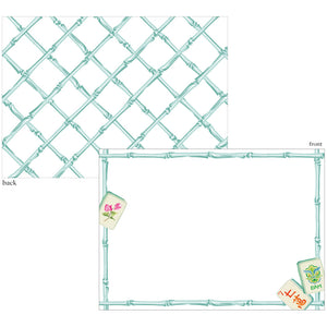 Mahjong Correspondence Card 6.125" x W 4.875" (12 Flat Cards and Envelopes)
