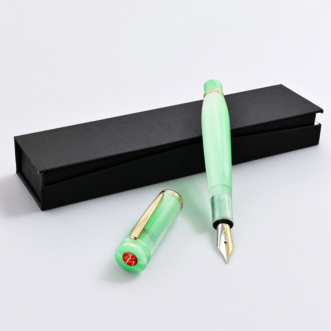 Loiminchay Mini Qian Long Jade Green Fountain Pen