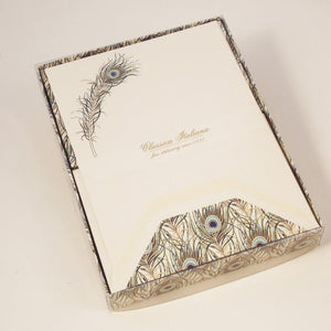 Rossi Peacock Feather Correspondence Set 6.75" x 9.75"  (10ct.)