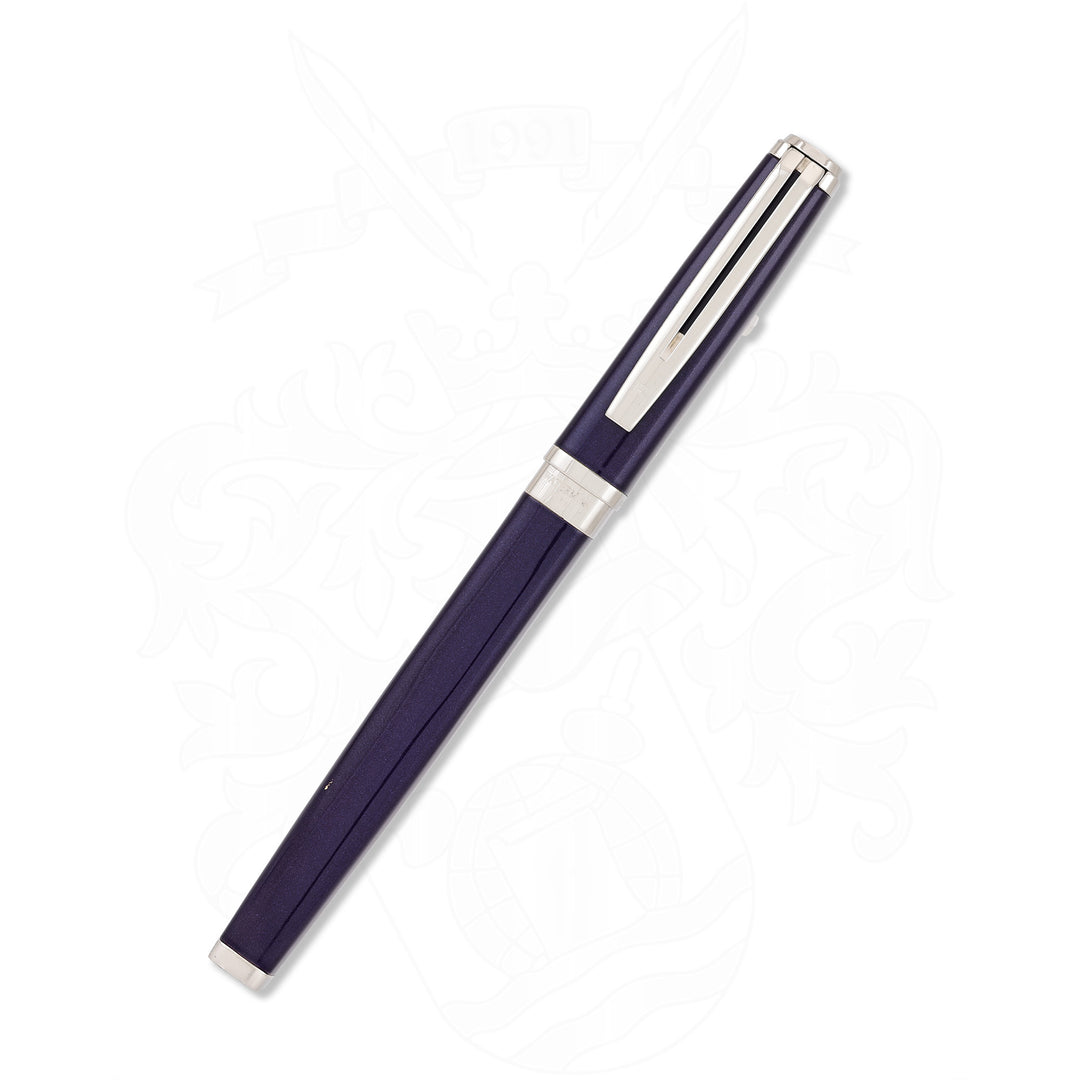 Waterman Exception Slim Blue wIth Silver Trim Rollerball