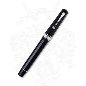 Omas Paragon Black And Silver Fountain Pen