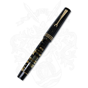 Omas Extra Lucens Black and Gold Celluloid Fountain Pen