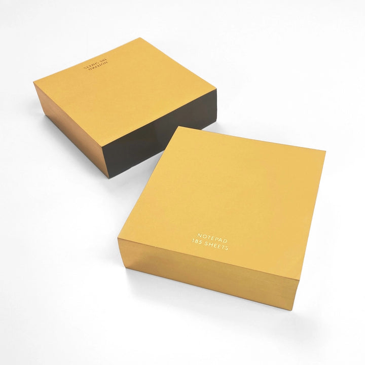 W co. Notepad with Gold Edging -Small Square (4.4” x 4.4”)