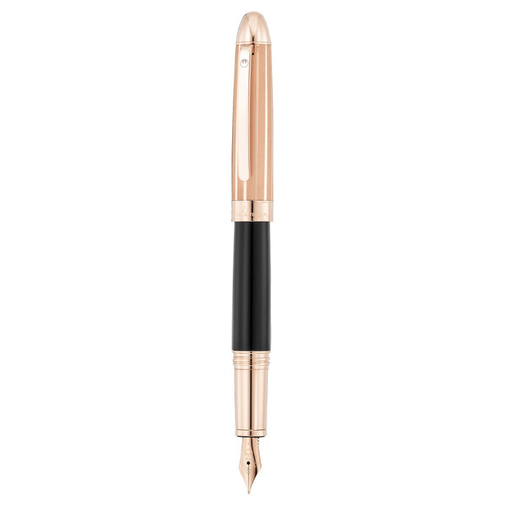 Waldmann Précieux Fountain Pen - Frosted Lines - Rose Gold 18K Gold