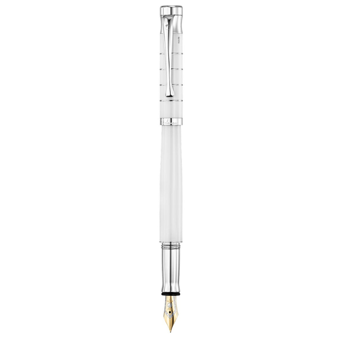 Waldmann Tango Fountain Pen - White Lacquer - 18K Gold