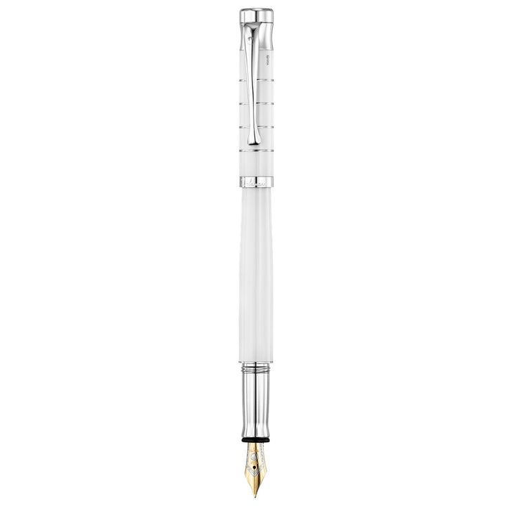 Waldmann Tango Fountain Pen - White Lacquer - 18K Gold